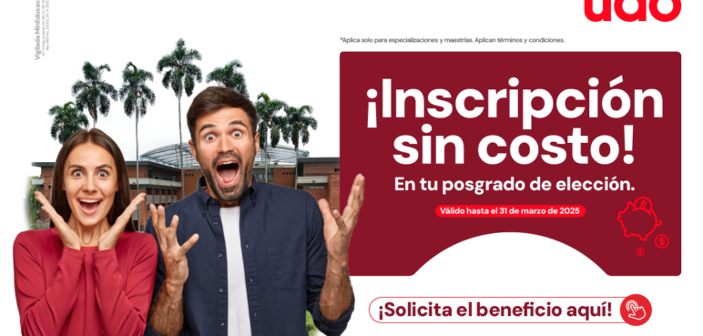 ¡La UAO abre inscripciones para posgrado!  Aprovecha e inscríbete sin costo por tiempo limitado