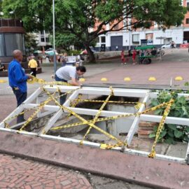 Vestigios del emblemático Puente Ortiz fueron vandalizados; grave afectación al patrimonio cultural