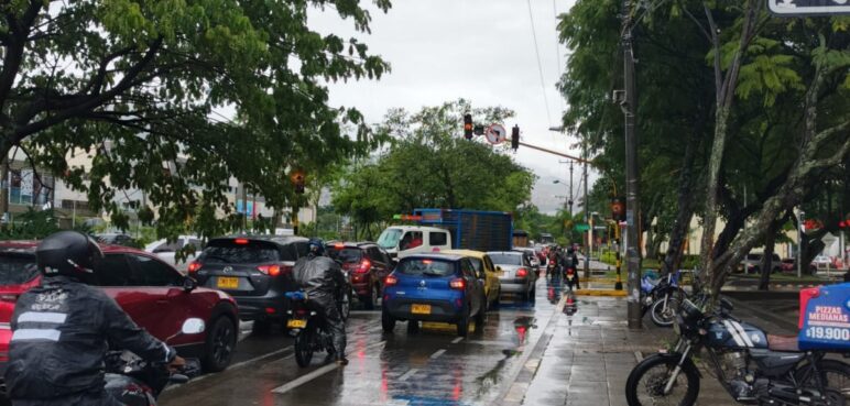 Así está la movilidad en Cali tras fuerte aguacero