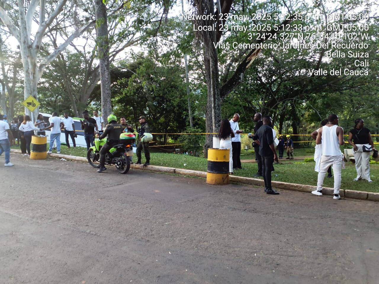 Accidente de tránsito - vial en Cementerio Jardines del Recuerdo Cali