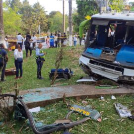 Accidente de tránsito - vial en Cementerio Jardines del Recuerdo Cali
