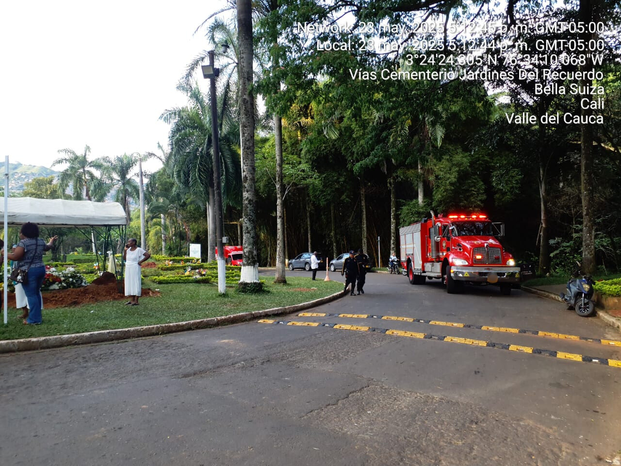Accidente de tránsito - vial en Cementerio Jardines del Recuerdo Cali