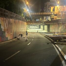 Dos personas fallecidas deja accidente en Túnel Mundialista en el centro de Cali