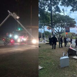 Se registraron explosiones en el sur de Cali: dos cámaras fotomultas fueron derribadas