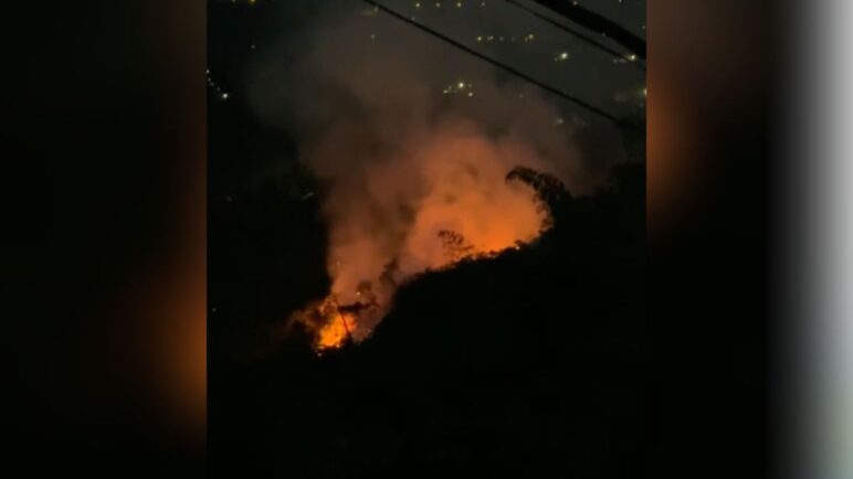 Controlado incendio forestal en La Buitrera, sur de Cali