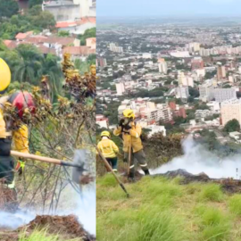 Incendio en zona de ladera del Cerro de las Tres Cruces: bomberos ya atienden la emergencia