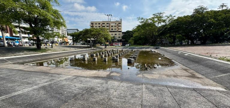 Fuentes y monumentos de Cali, en abandono: caleños piden intervención de la Alcaldía
