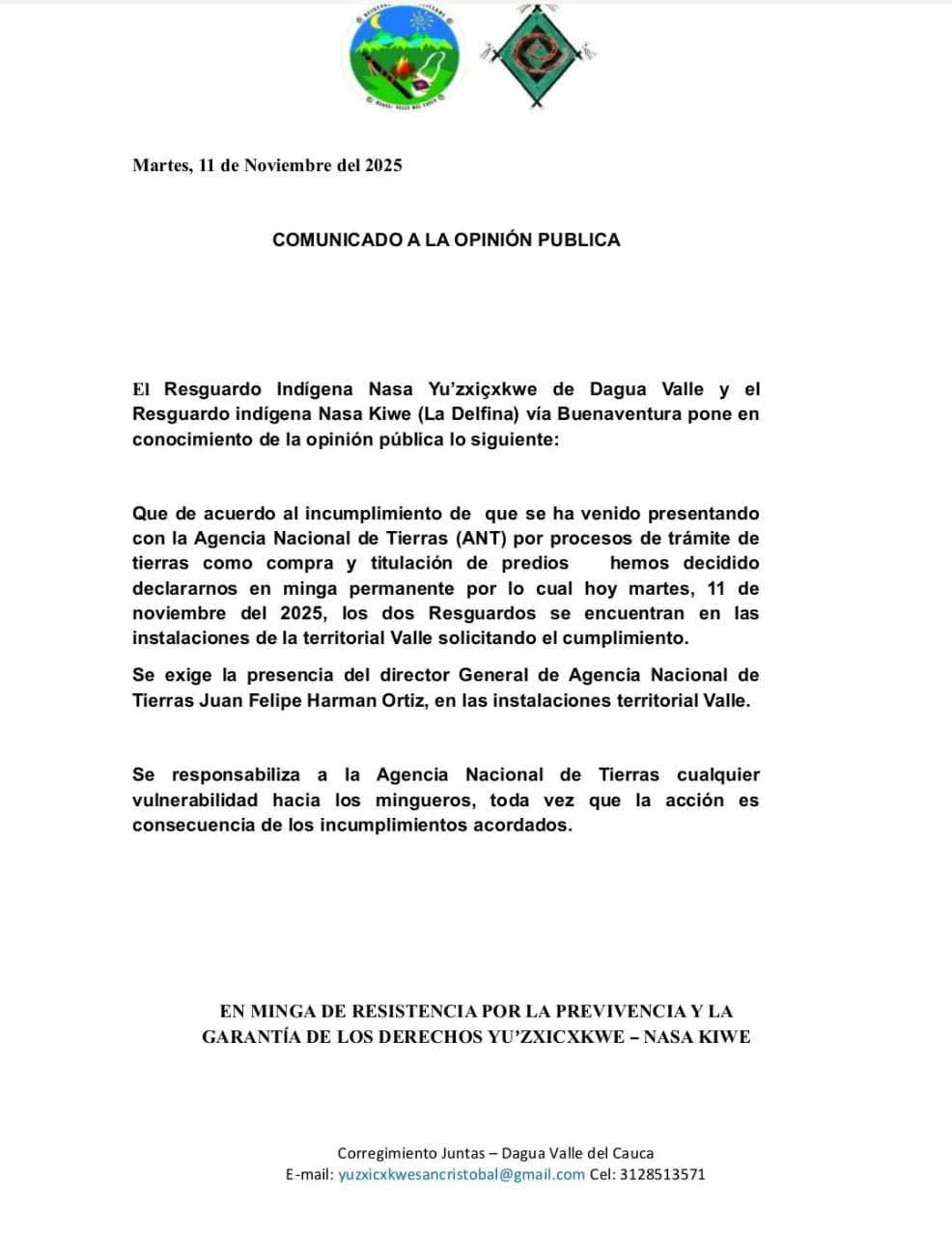 Comunidades indígenas en Cali
