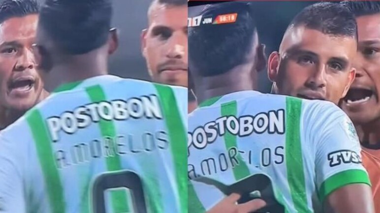 Tensión en Nacional vs. Junior: Así fue el cruce entre Alfredo Morelos y Teófilo Gutiérrez