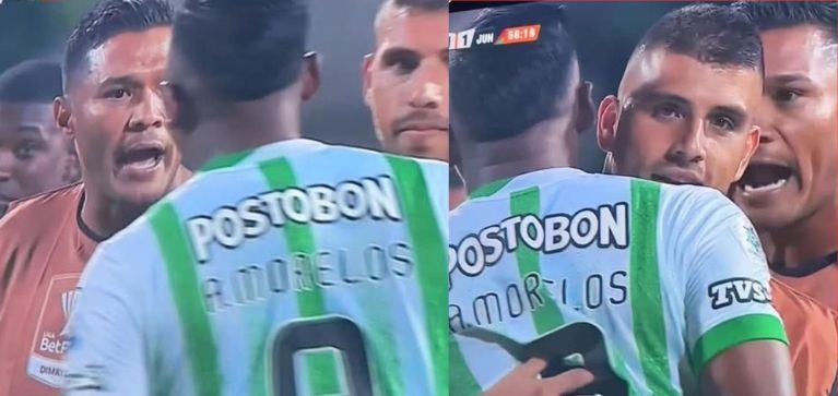 Tensión en Nacional vs. Junior: Así fue el cruce entre Alfredo Morelos y Teófilo Gutiérrez