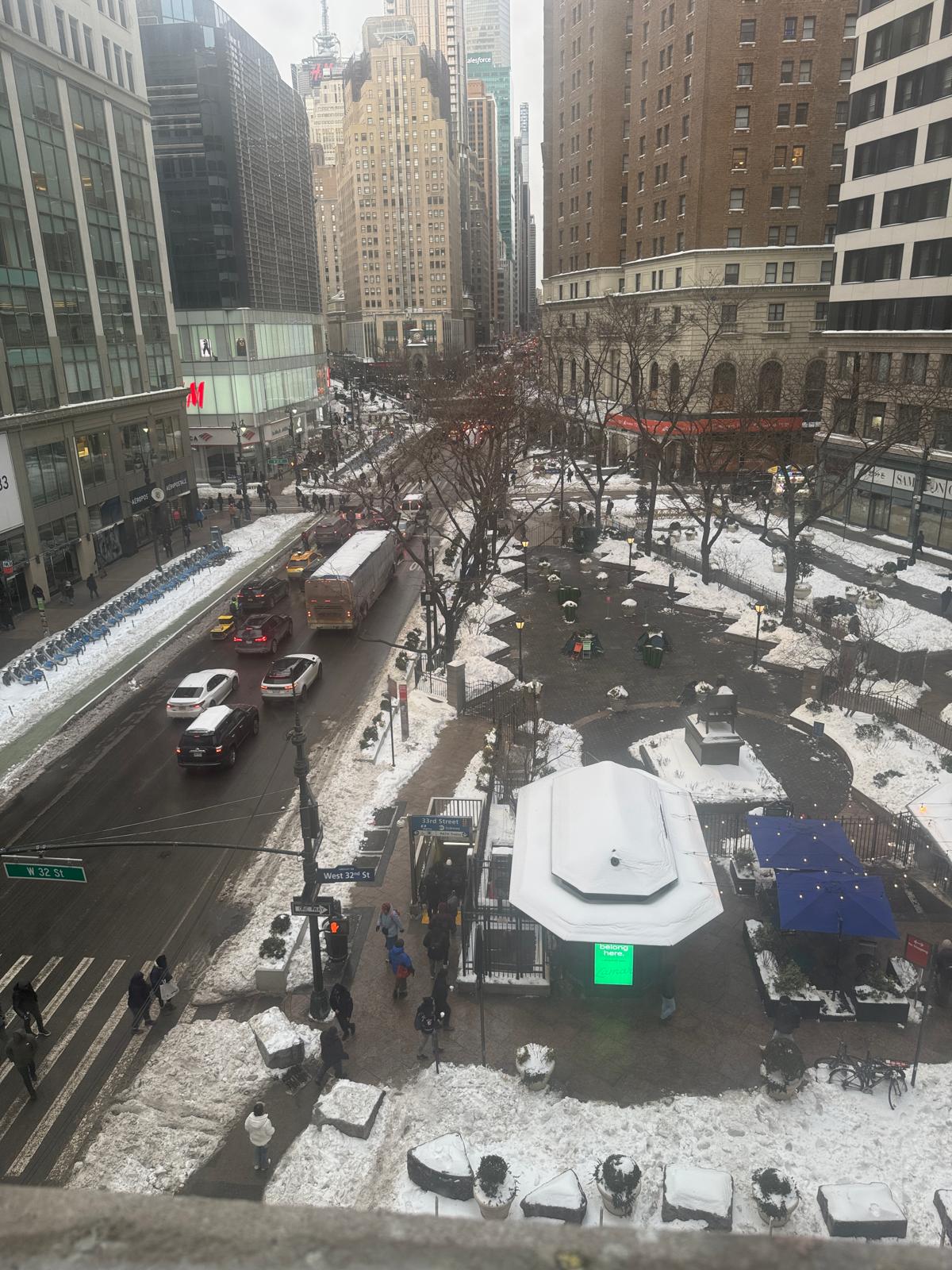 nieve Nueva York