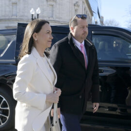 María Corina Machado llega a la Casa Blanca para reunirse con Donald Trump