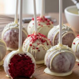 Dulzura en cada bocado: cake pops de red velvet hechos en casa