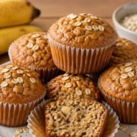 Muffins de avena y banano: una receta casera y saludable