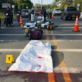 Autoridades realizan simulacro de siniestralidad vial en la Avenida Bicentenario